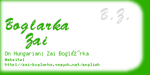 boglarka zai business card